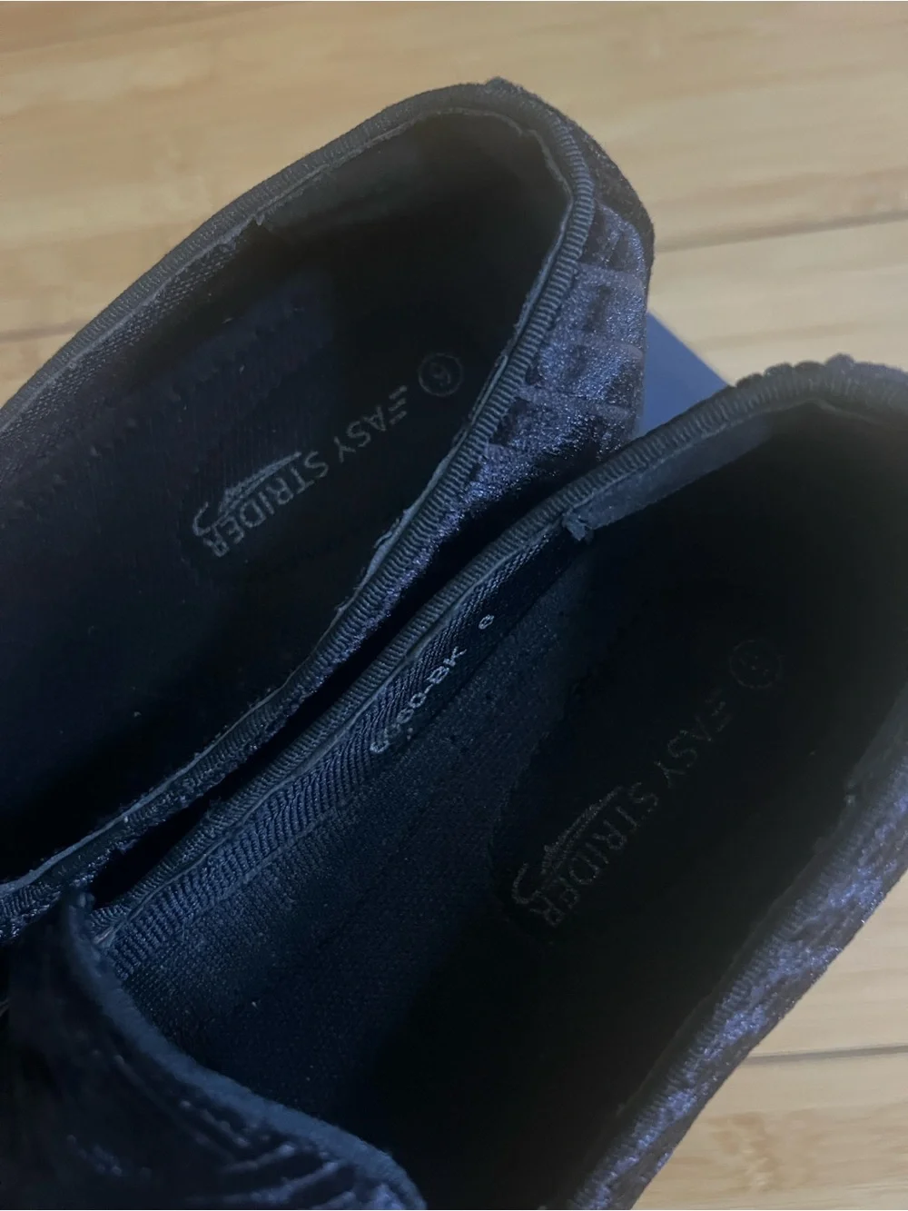 Easy Strider Boys Velvet Loafers Size 6 Black Tuxedo Dress Shoes Formal 8060-BK